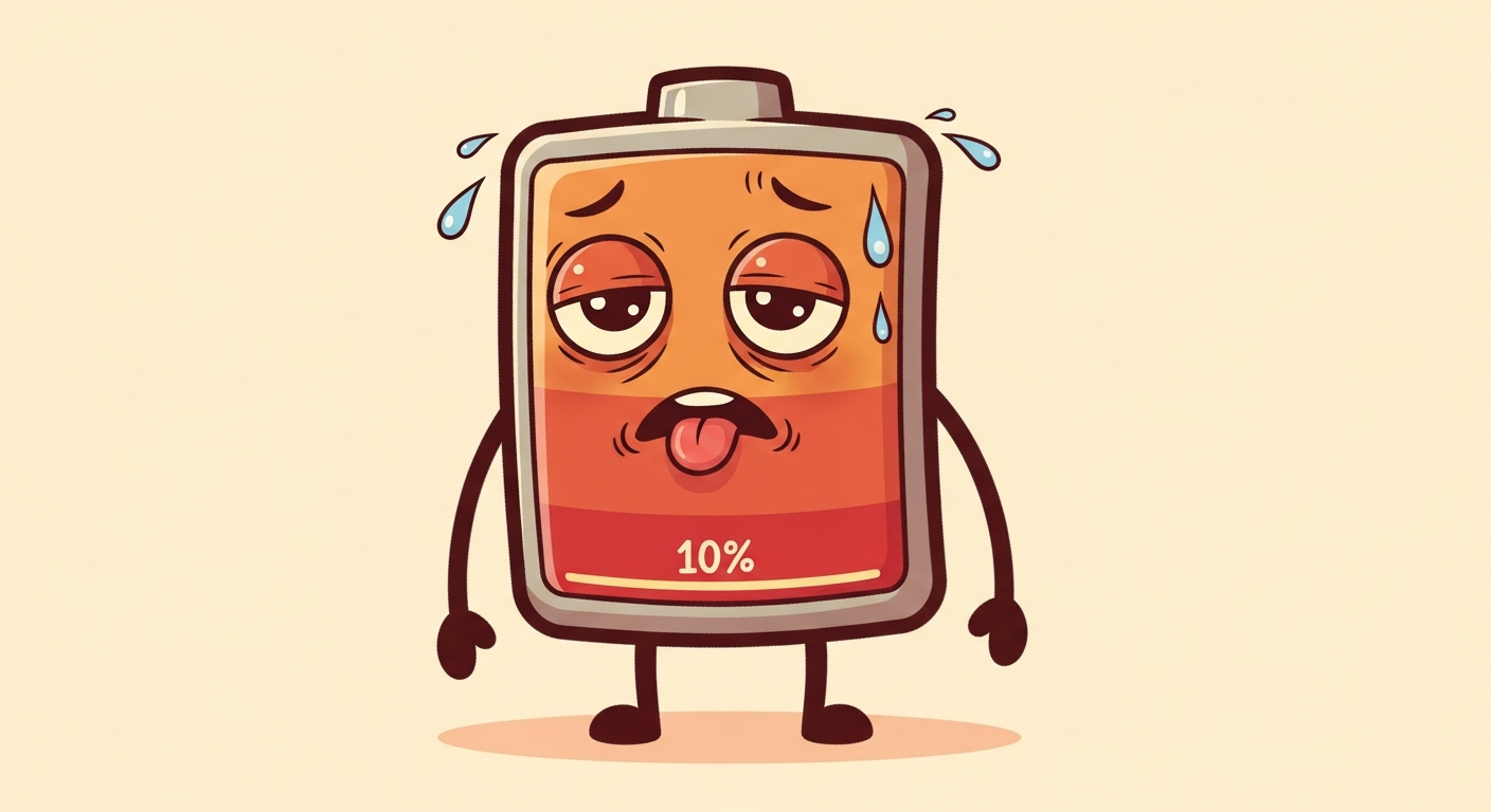 דמות סוללה מותשת